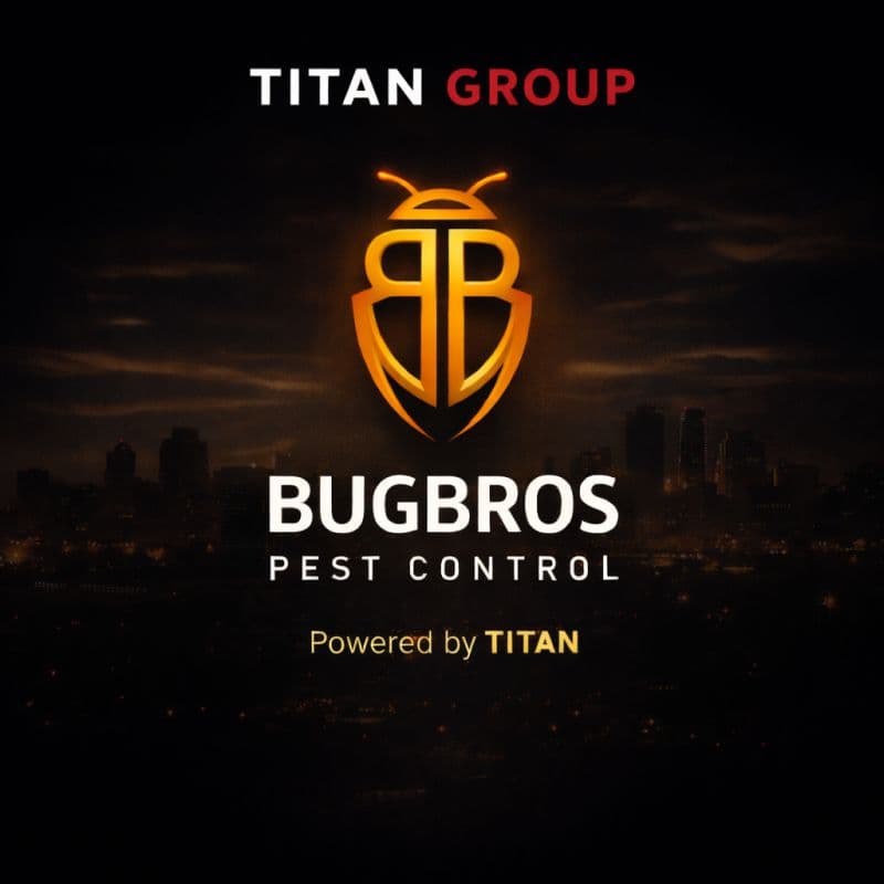 Titan Group LinkedIn post — Titan Group is proud to introduce BugBros Pest Control to Kansas City.
