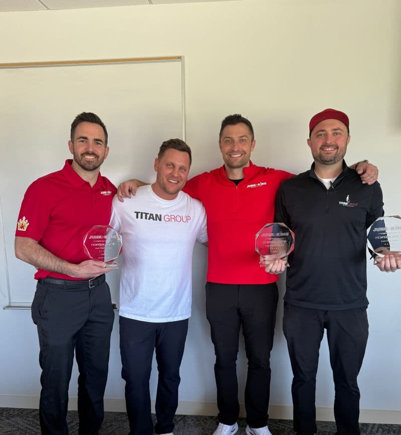 Jamie Kostelac LinkedIn post — Just wrapped up The Junk King Summit in Dallas with the Titan leadership team.