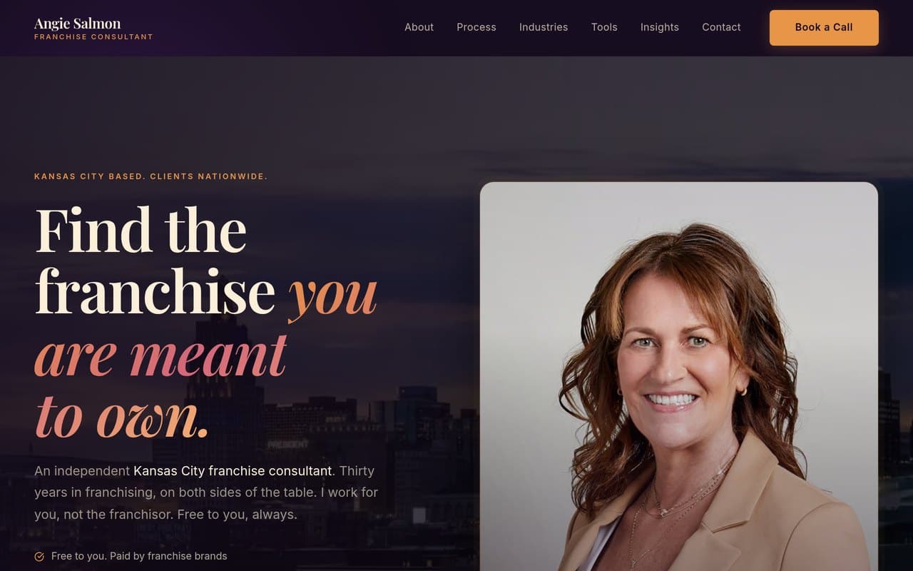 Salmon Franchise Consulting website preview